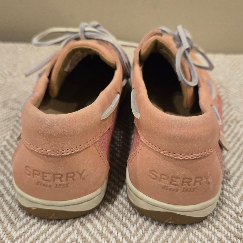 Sperry Koifish Leather Mesh Boat Shoe Pink Womens Size 7