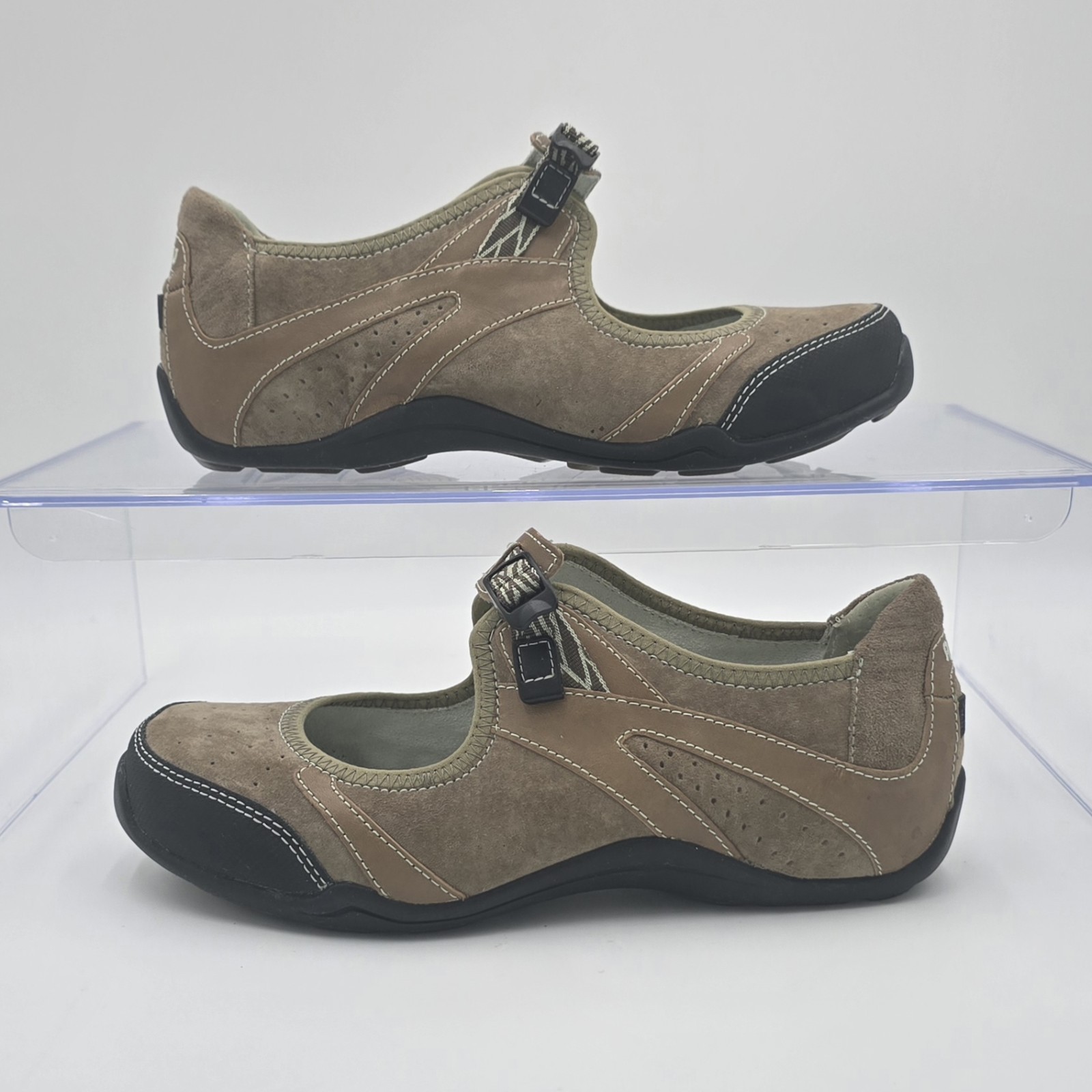 AHNU Benicia Mary Jane Outdoor Brown/Tan Flats Light Hiking Women’s Size 6.5