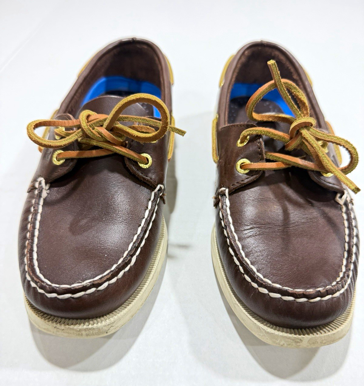 Sperry Top-Sider Women’s Brown Leather Boat Shoes Lace-Up Comfort US 8 M