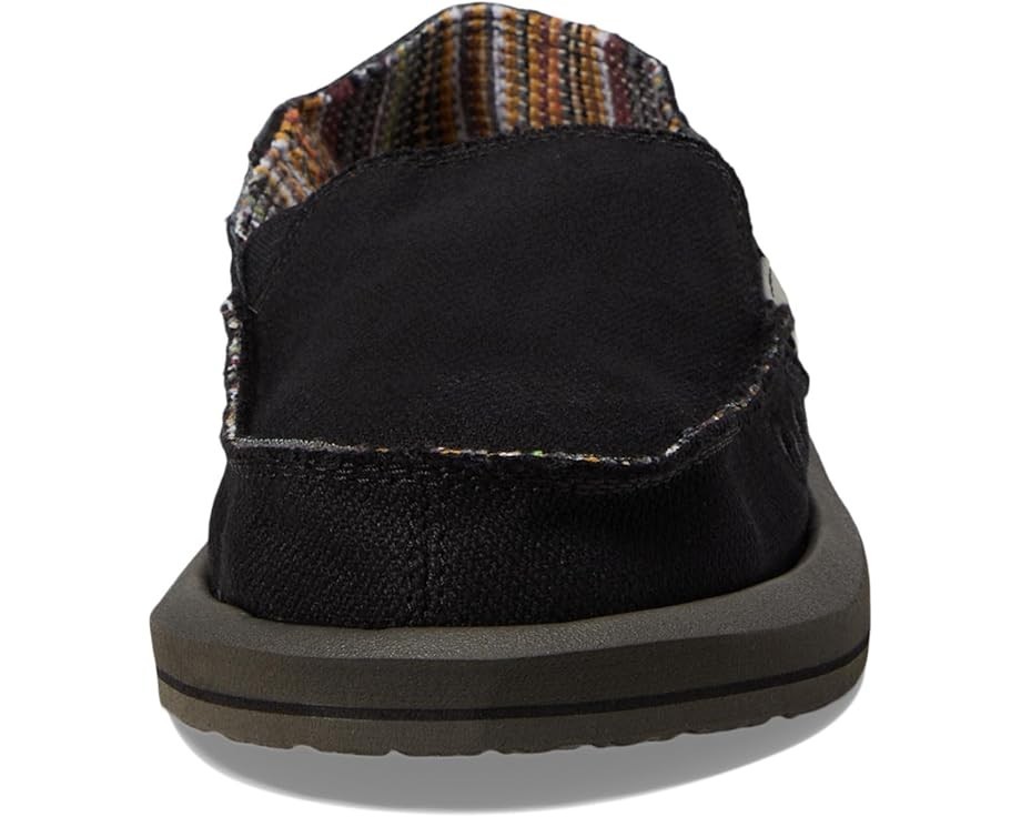 *SALE* Unisex Sanuk Donna Hemp Two-Tone Black Slip-on Loafer Shoes New Authentic