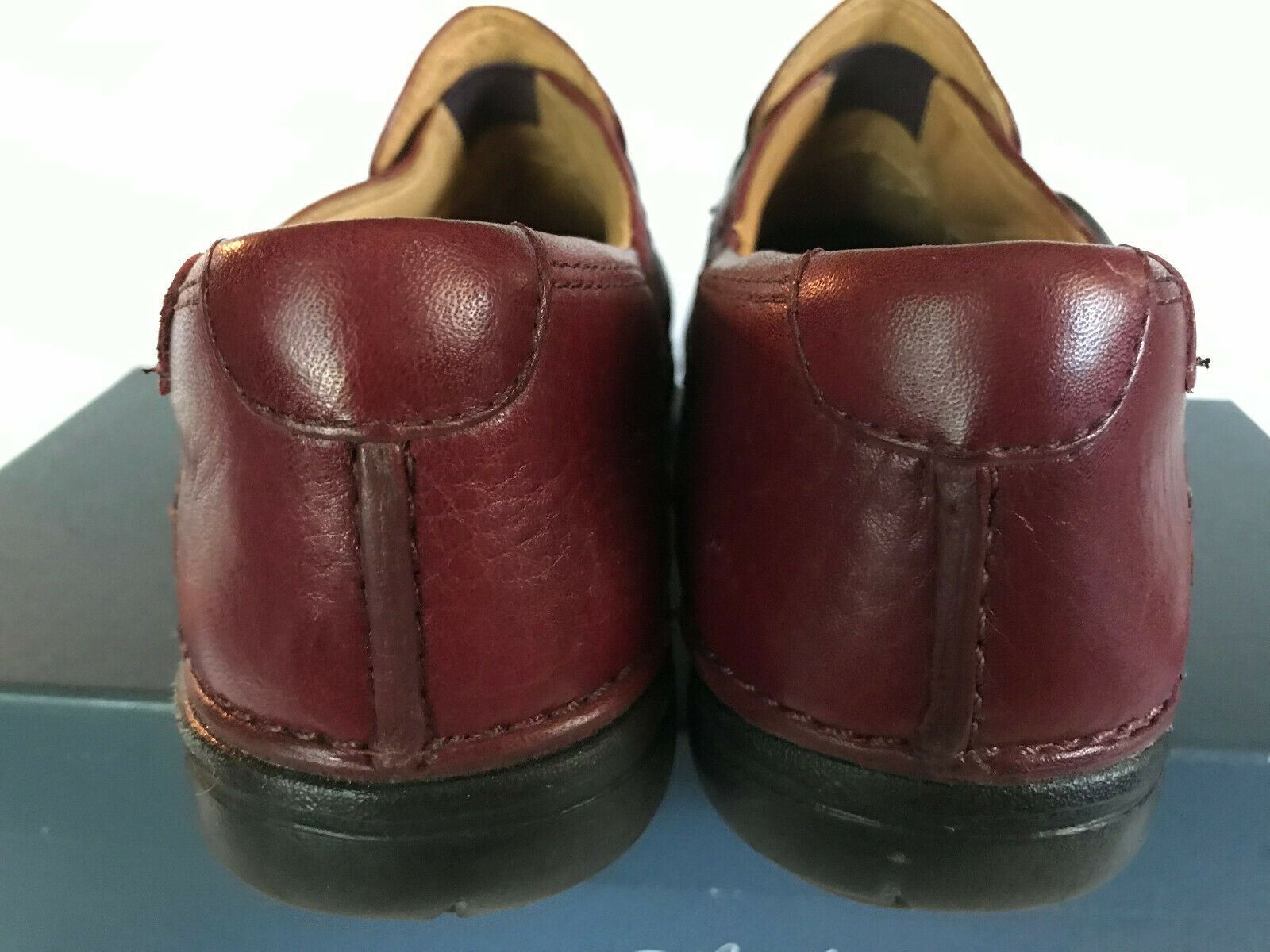 Clarks Un.Loop 86482 Red Leather Button Split Loafers Shoes Women’s US 6M