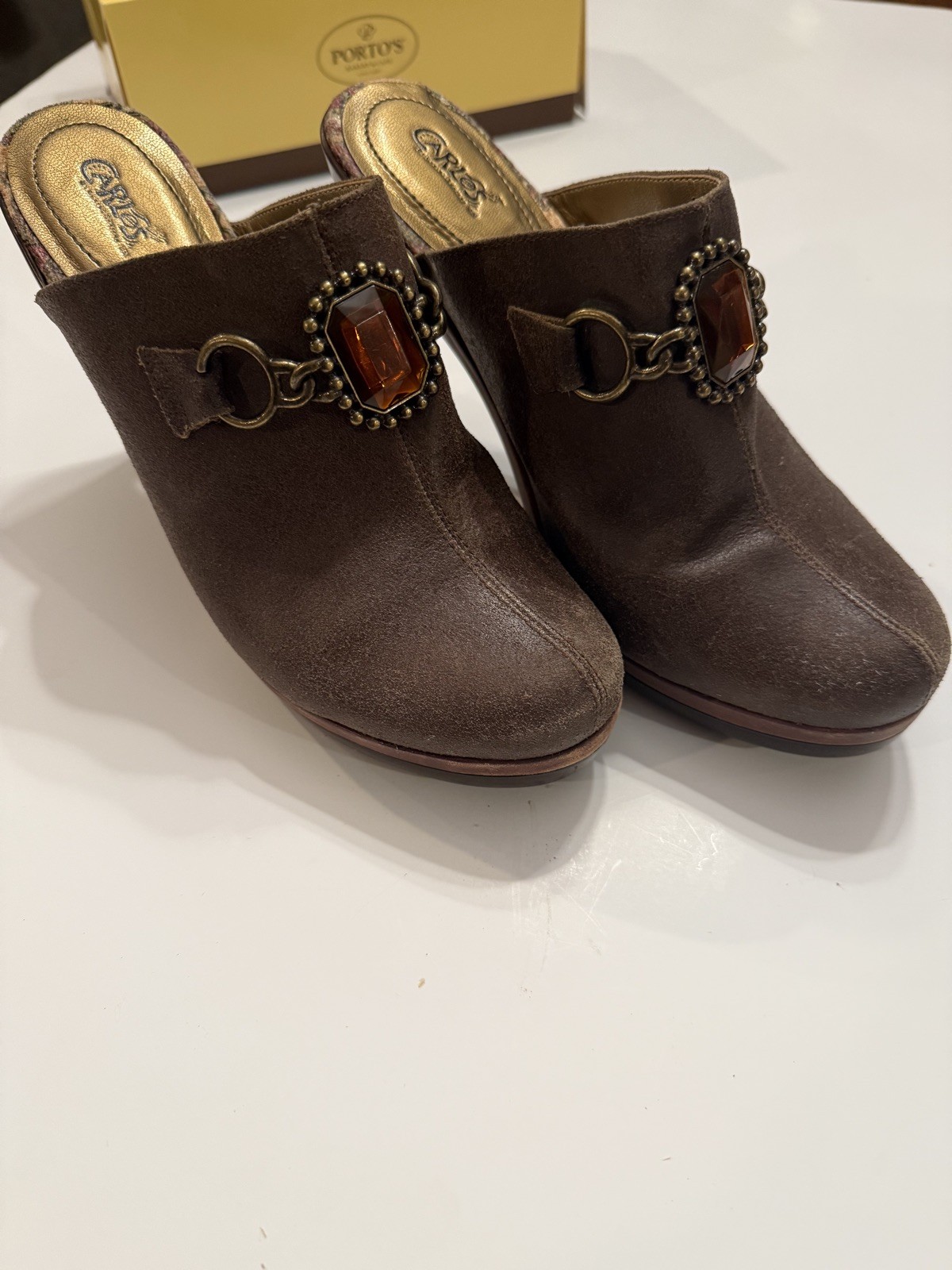 Carlos by Carlos Santana Deputy Clogs Size 8M Made in Brazil