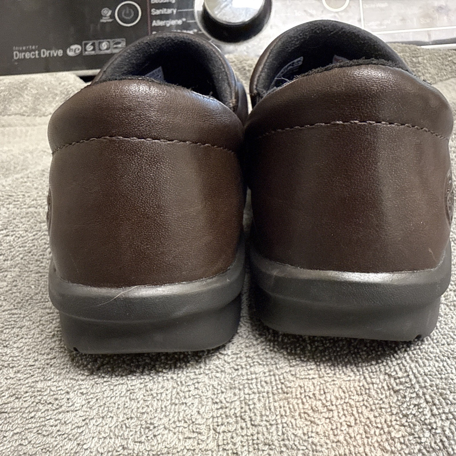 Timberland Womens Newbury 85599 Brown Leather Alloy Toe Work Shoes Size 5.5M