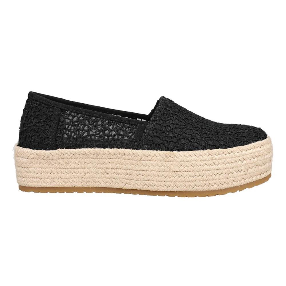 NEW!!! $85 TOM’S WOMEN “VALENCIA” TEXTILE SLIP ON ESPADRILLES BLACK SIZE 9M(40)