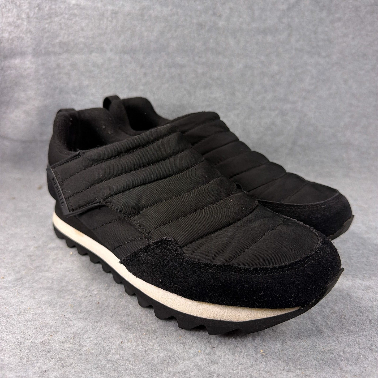 Merrell Alpine Moc Strap Polar Slip On Shoes Womens 9 Black Quilted Insulated