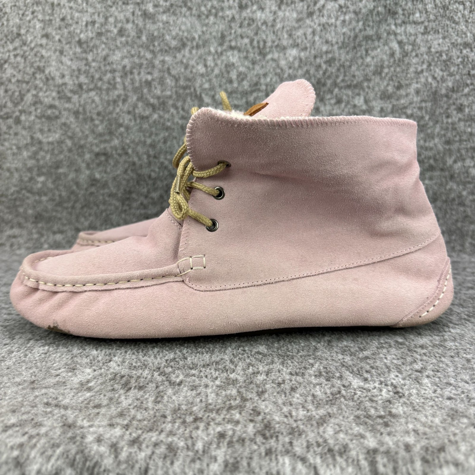 ✅Womens 11 Dije California Lace-Up Moccasin Faux Sherling Casual Comfort Slipper