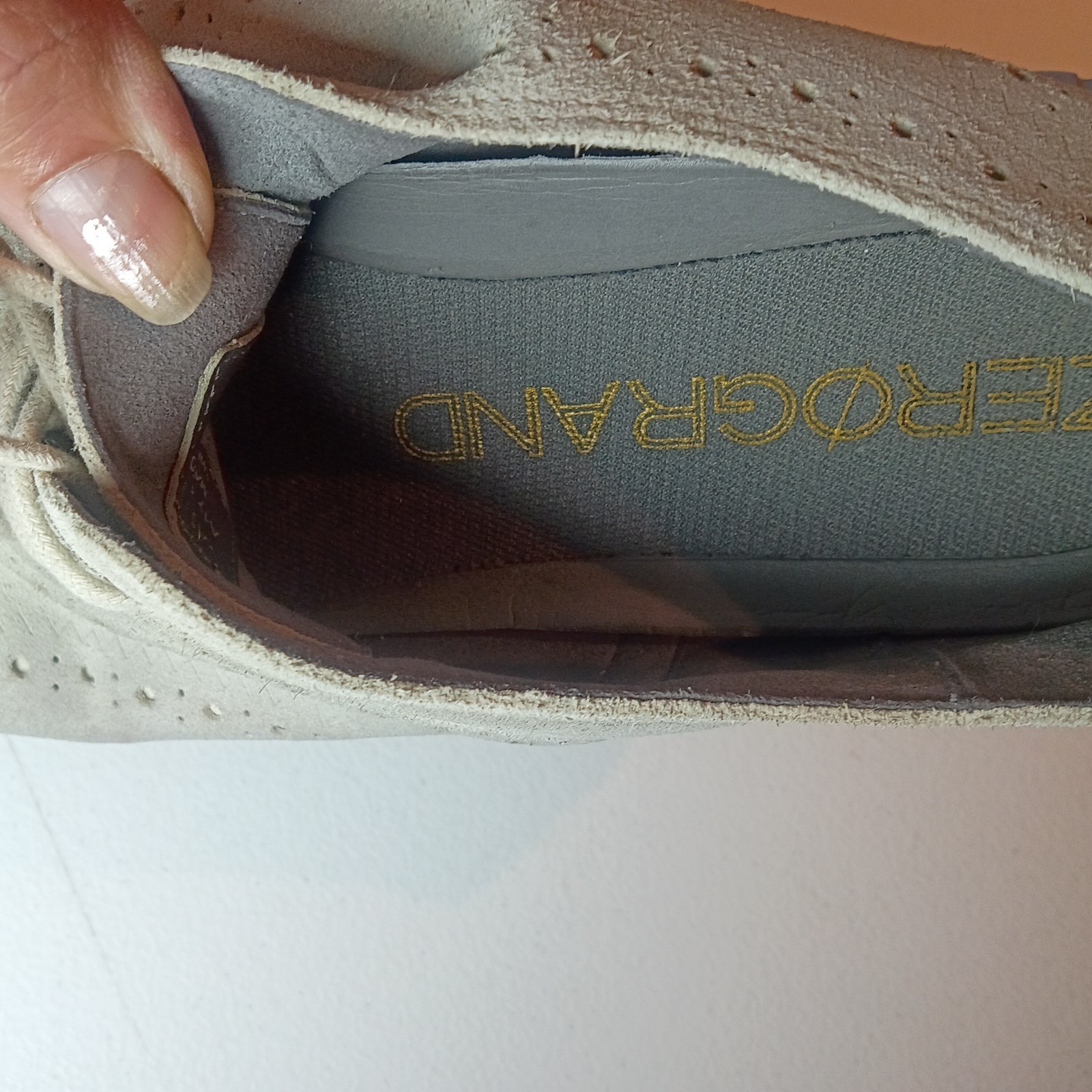 Cole Haan 2.Zerogrand Stitchlite Wingtip Oxford Champagne Size 9B