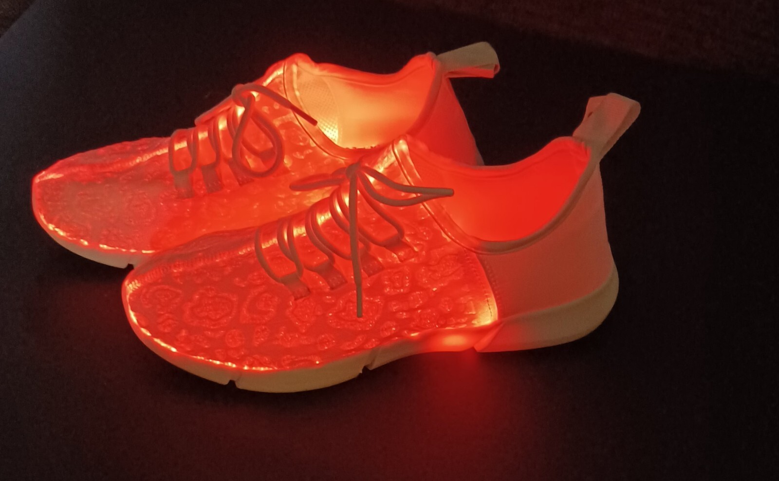 Adult Ladies Fiber Optic LED Light up Sneakers Shoes Party Dancing 9.5-10