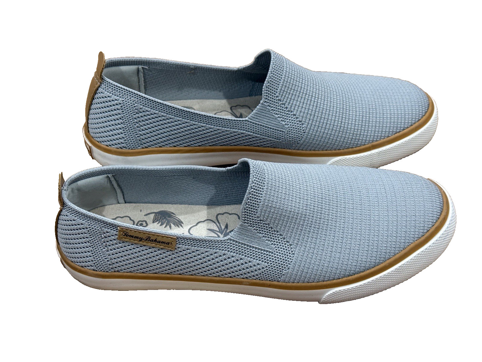 Tommy Bahamas Women’s Canvas Slip On Sneakers Gray/Brown Size 7.5 – Pre-owned