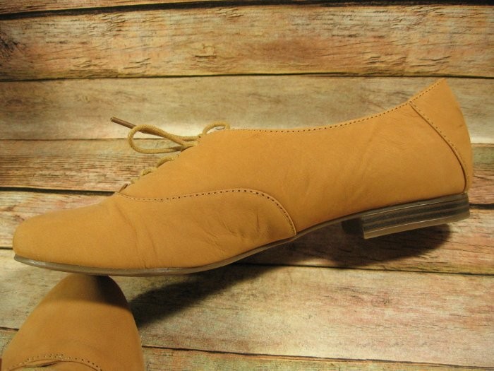 Womens Naturalizer Leal Tan Leather Oxford Lace Up Shoes Sz 10 N5 Comfort