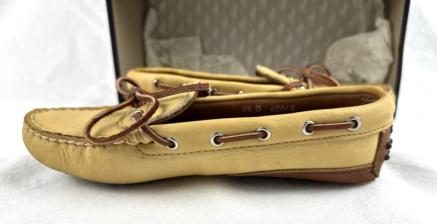Ralph Lauren Moccasin Soft Leather Shoes Women Sz 6 1/2 B w/Box, Free Ship