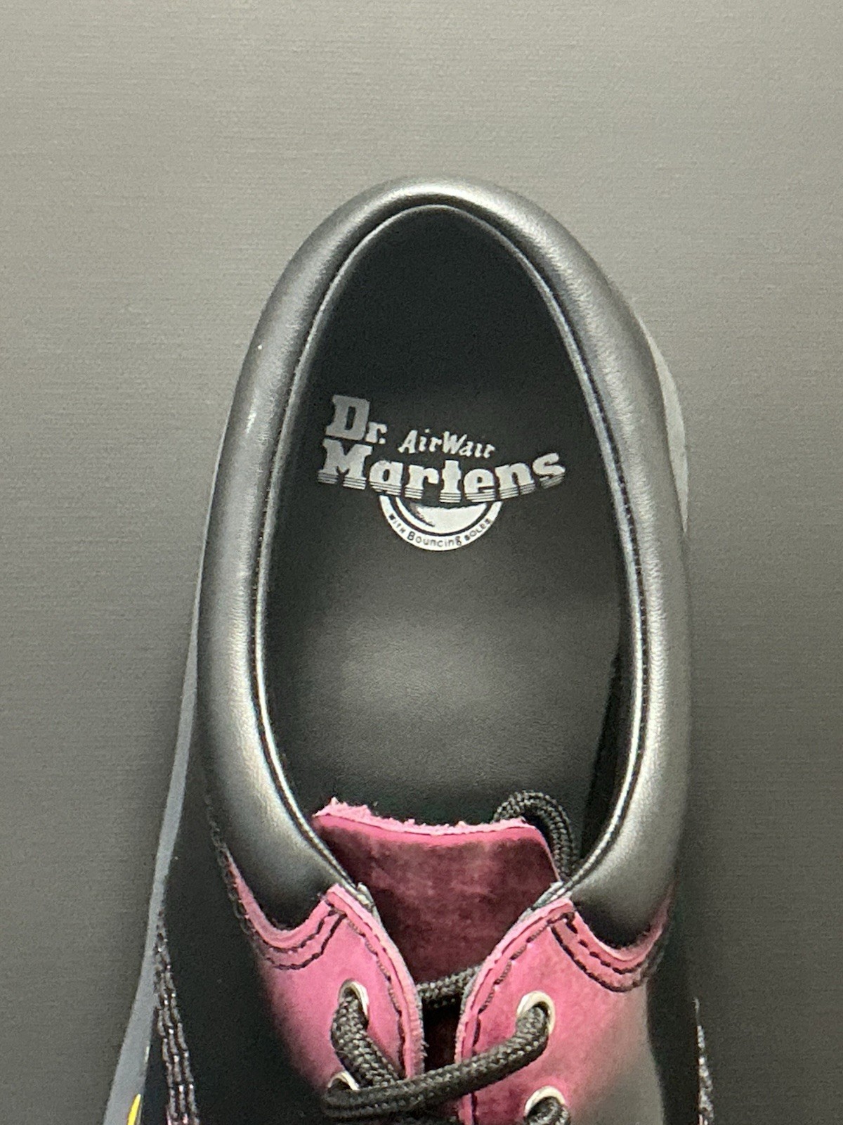Dr. Martens 8053 Arcadia Leather Quad Platform Shoes Sz 10W/9M Black/Pink *NWD*