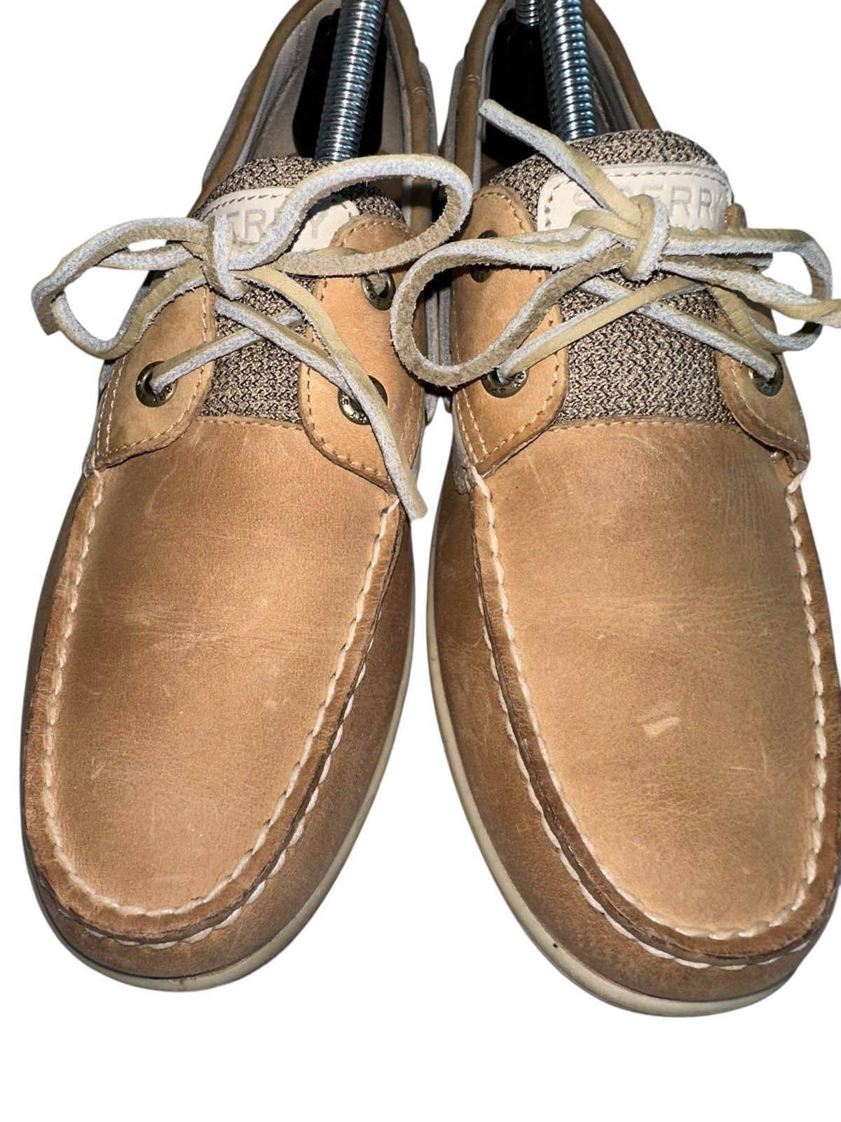 SPERRY Top Sider Women’s Size 9 Koifish 2 Eye Boat Shoe Linen/Oat ST95589