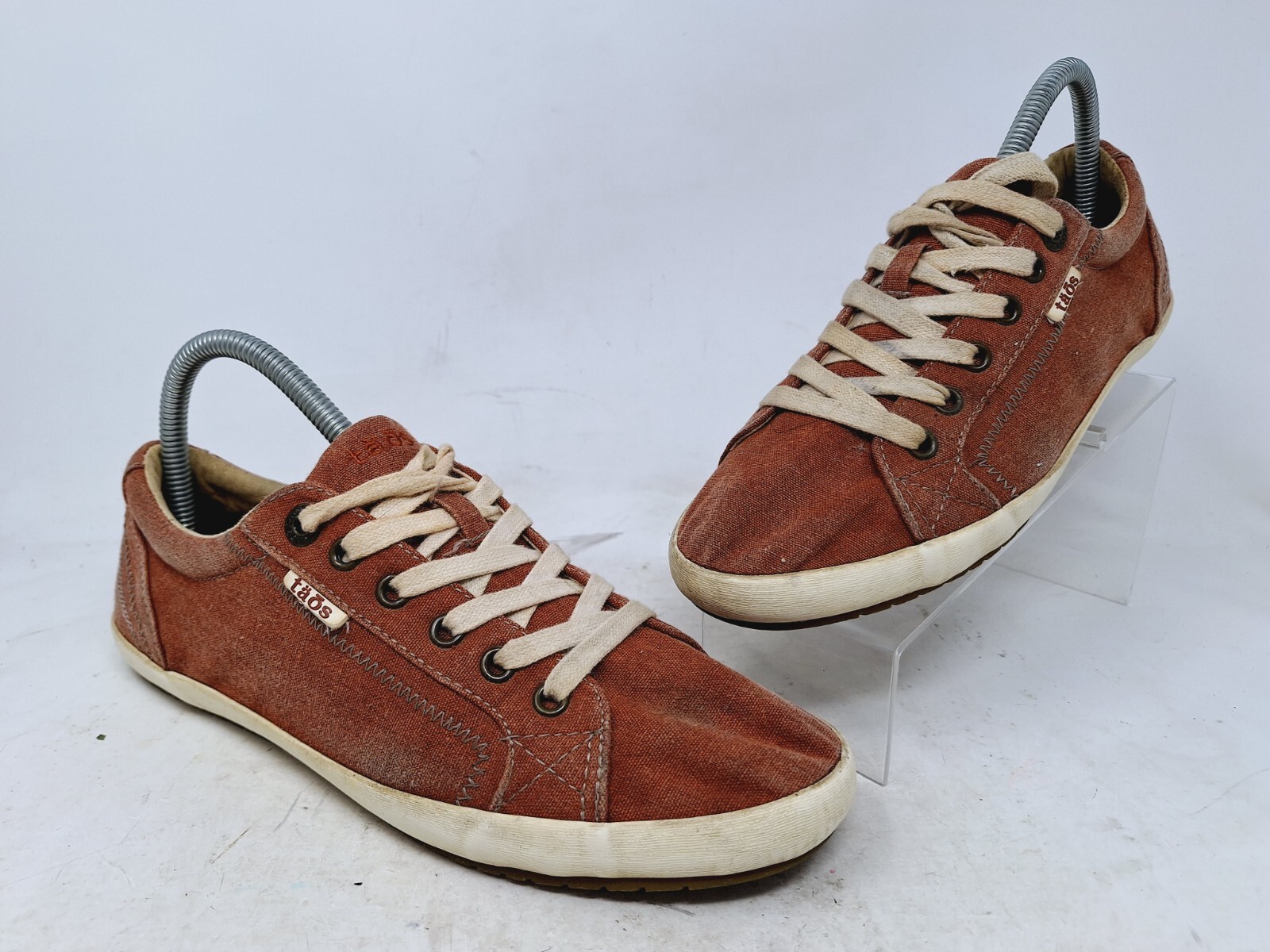 Taos Womens Sneaker Lace Up Size 9 Star Burnt Orange Washed Canvas