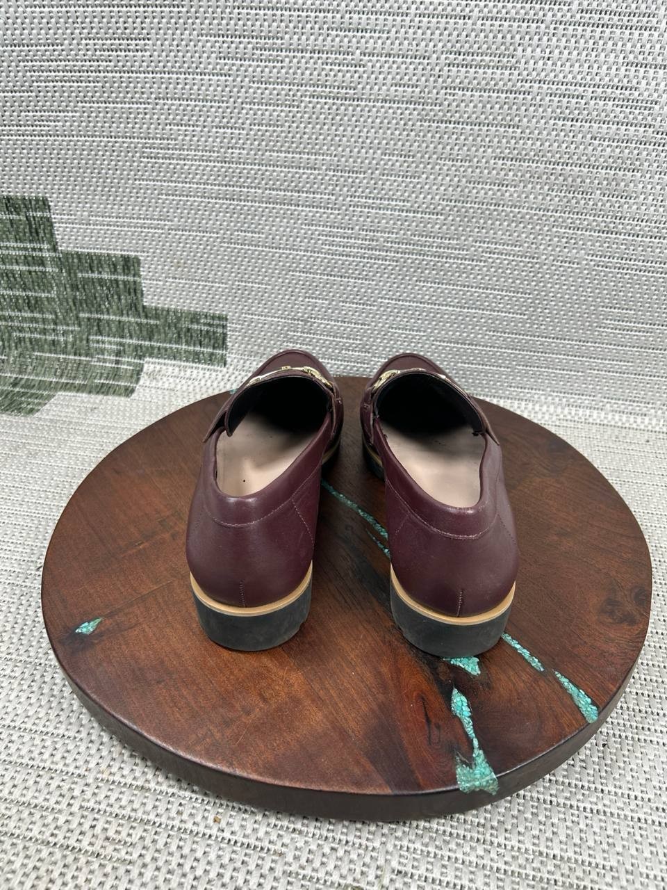 Kate Spade Shoes Womens Size 10 M Kolby Loafer Burgundy Leather Horsebit Slip On