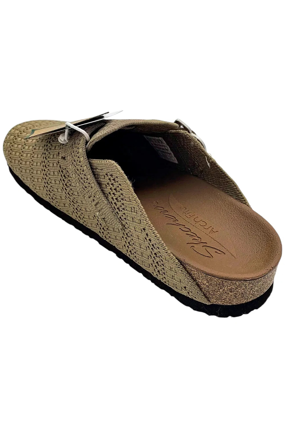 Skechers Women’s Arch Fit Granola Recycled Knit Mules Too Late Taupe