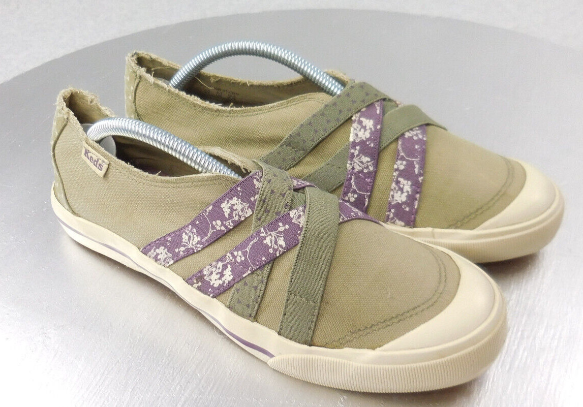 Keds Champion Shoes Slip On Women’s Size 8.0 Green Sneakers Comfort Canvas Flats