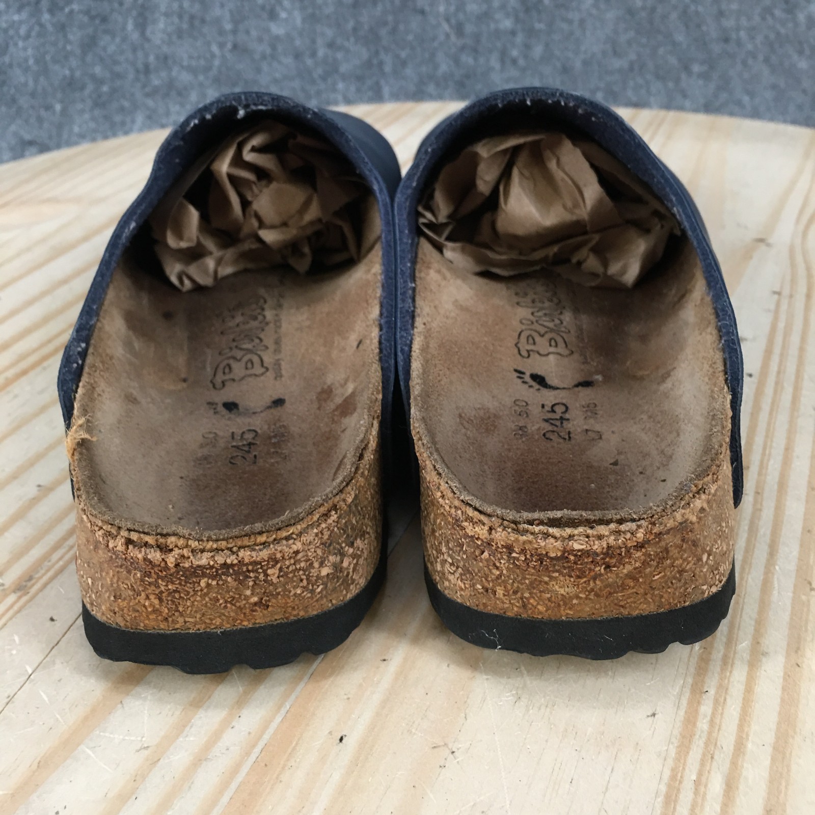 Birkis Birkenstock Amsterdam Shoes Womens 38 Clogs Slip On Closed Toe Flats Blue