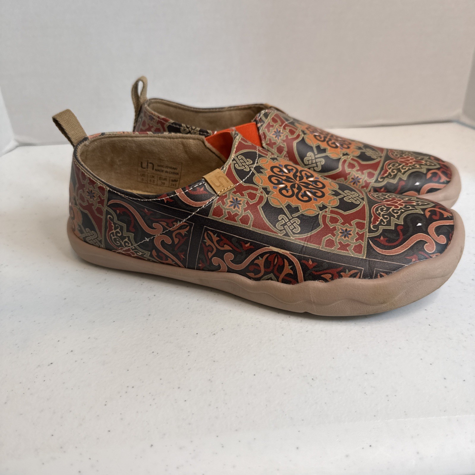 Uin Women Shoes Slip On Loafers Size 8 Multi Colored Toledo Style Design Comfort