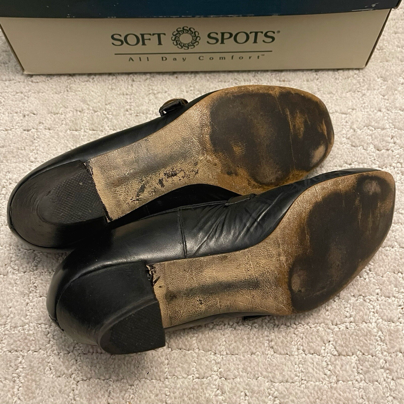 Vintage Soft Spots Women’s Shoes Style #2181 Venus Black Size 8 with Box VGC