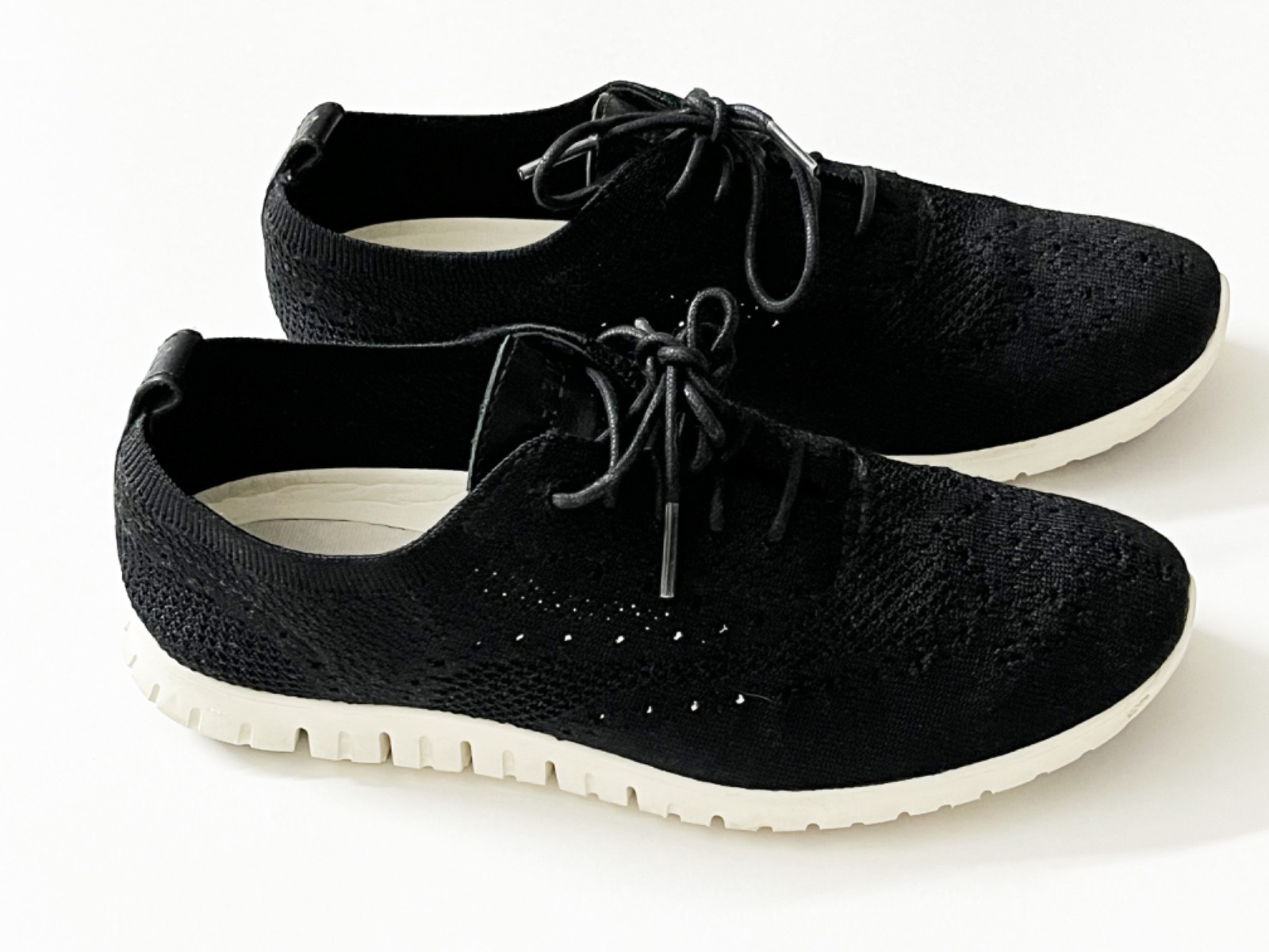 NEW• Cole Haan • Womens Light Oxford Sneakers Mesh Running Shoes Black Sz 7