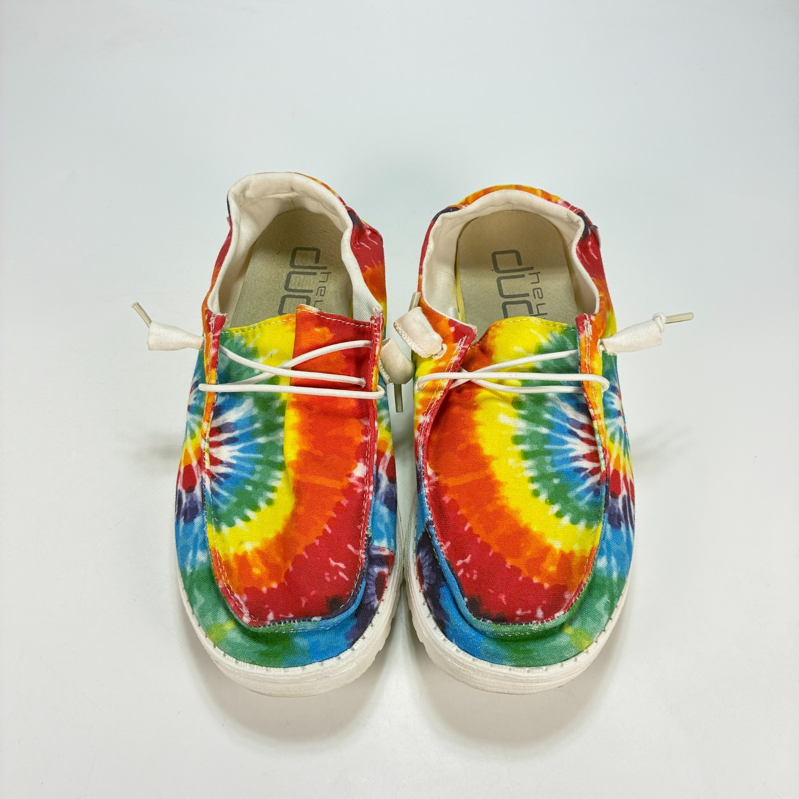 HEYDUDE Wendy Mandala Tie Dye Casual Comfort Low Top Slip On Shoes Womens Size 8