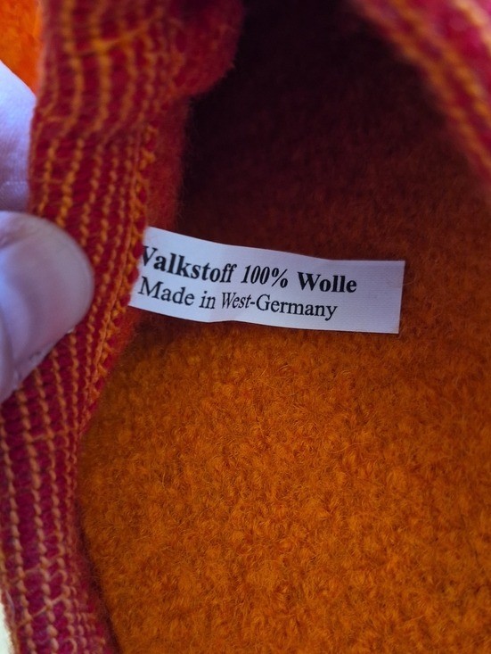 Haflinger Celine 40 Orange Boiled Wool Slipper – New