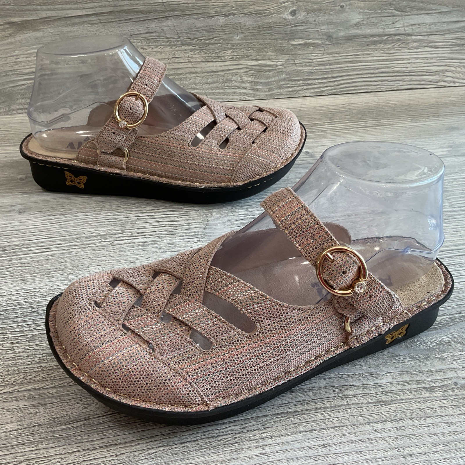 Alegria Naturally Tan Beige Metallic Freesia 817 Women’s EU 36 / 6-6.5 US Clogs