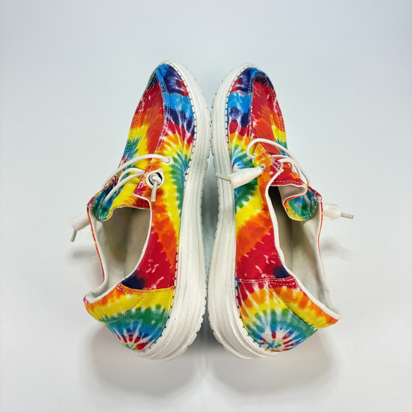 HEYDUDE Wendy Mandala Tie Dye Casual Comfort Low Top Slip On Shoes Womens Size 8