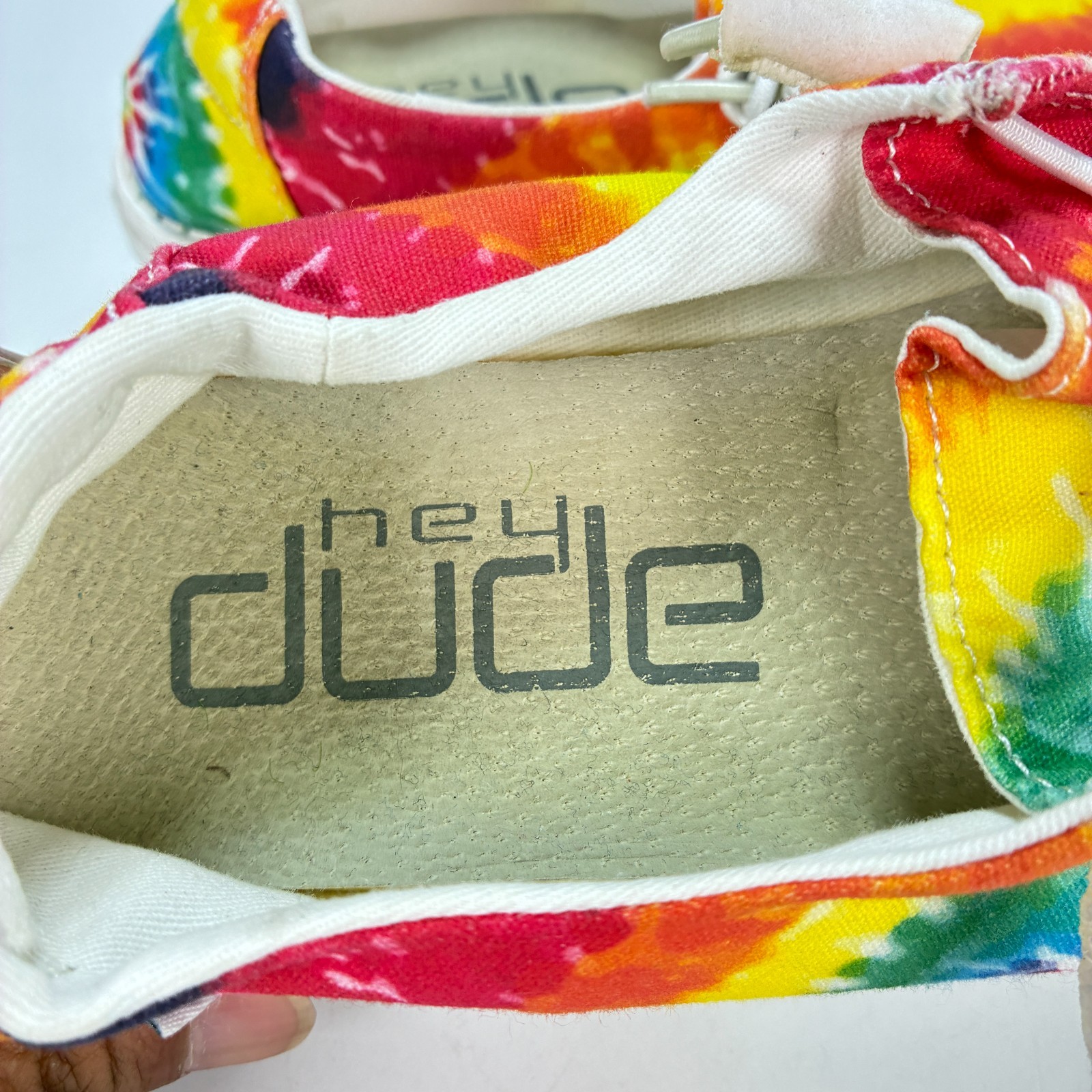 HEYDUDE Wendy Mandala Tie Dye Casual Comfort Low Top Slip On Shoes Womens Size 8