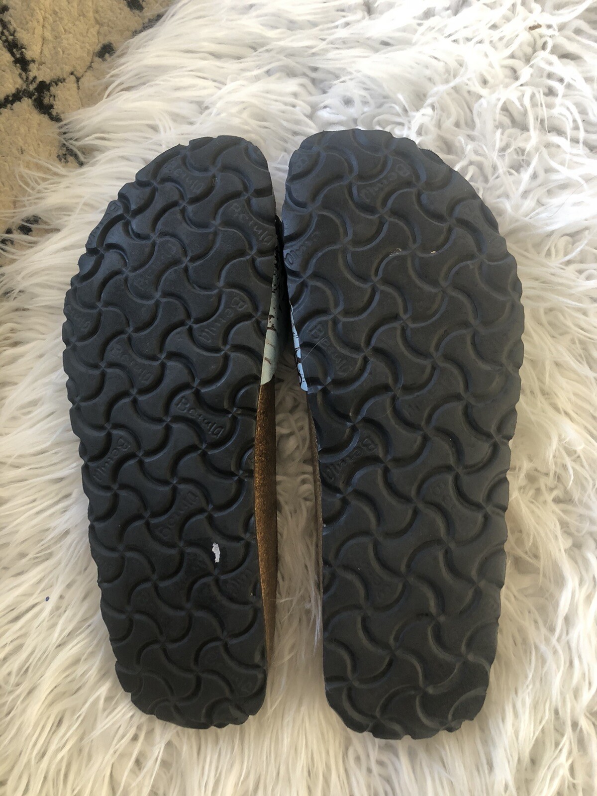 Betula by Birkenstock Blue Printed Slip on Sandals Ladies 8 Men’s 6