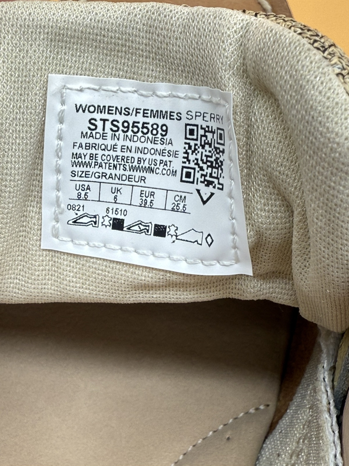 Sperry Women’s Koifish Linen Oats Boat Shoes – Tan – Size US 8.5 – STS95589