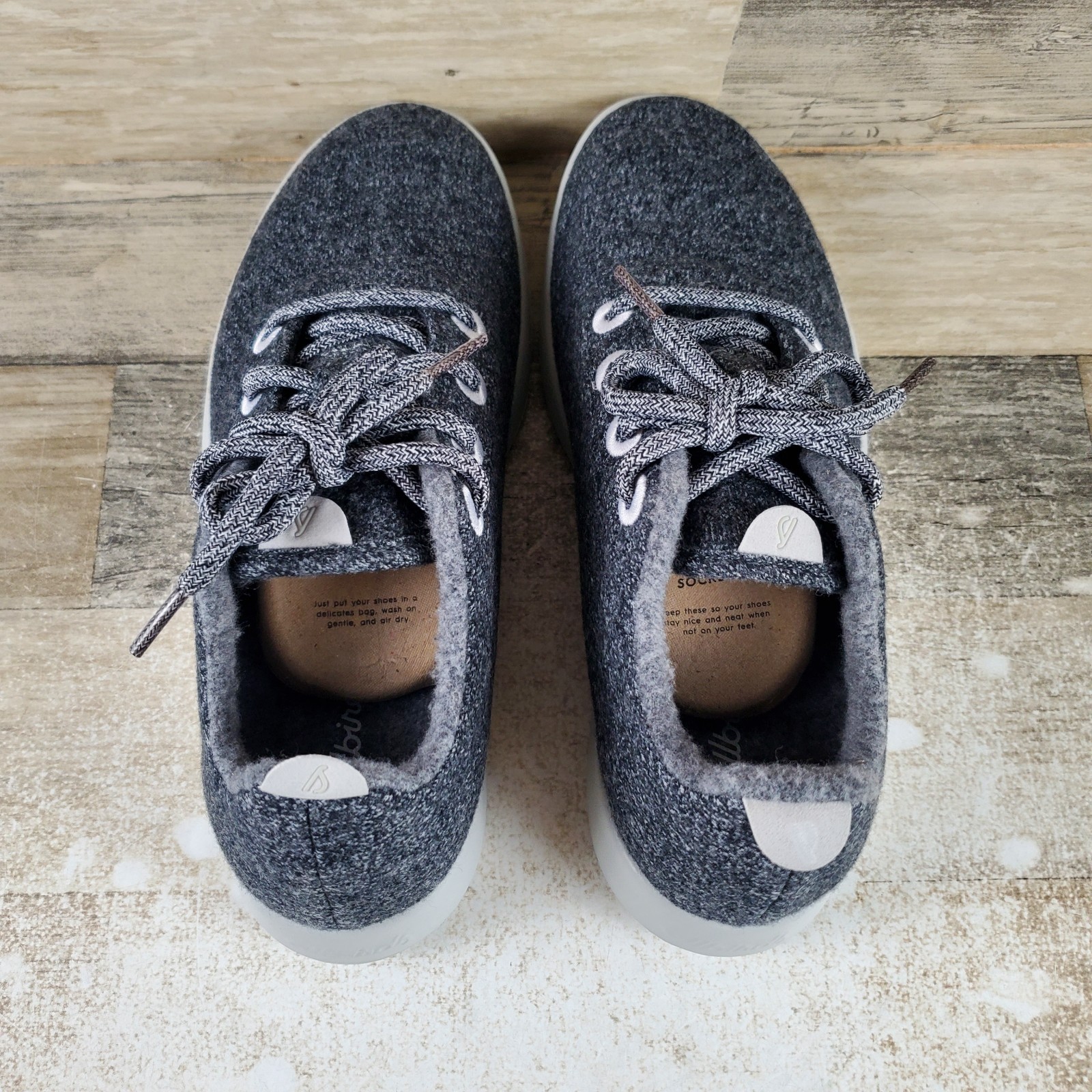 Allbirds Wool Runner Womens Shoes Sz 9 Natural Gray Lace-Up Comfort Sneakers
