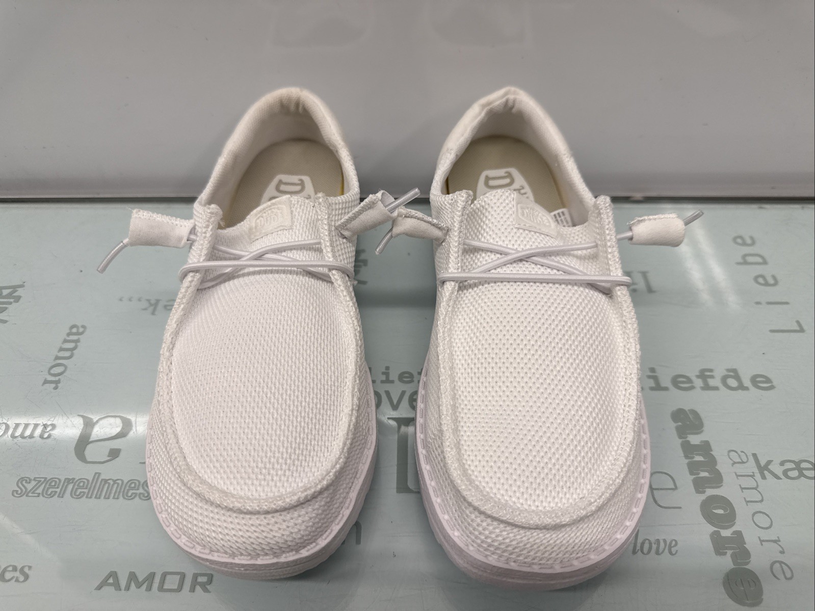 Hey Dude Wendy Funk Mono White Mesh Loafers Women’s Size 6(EU 37),New.