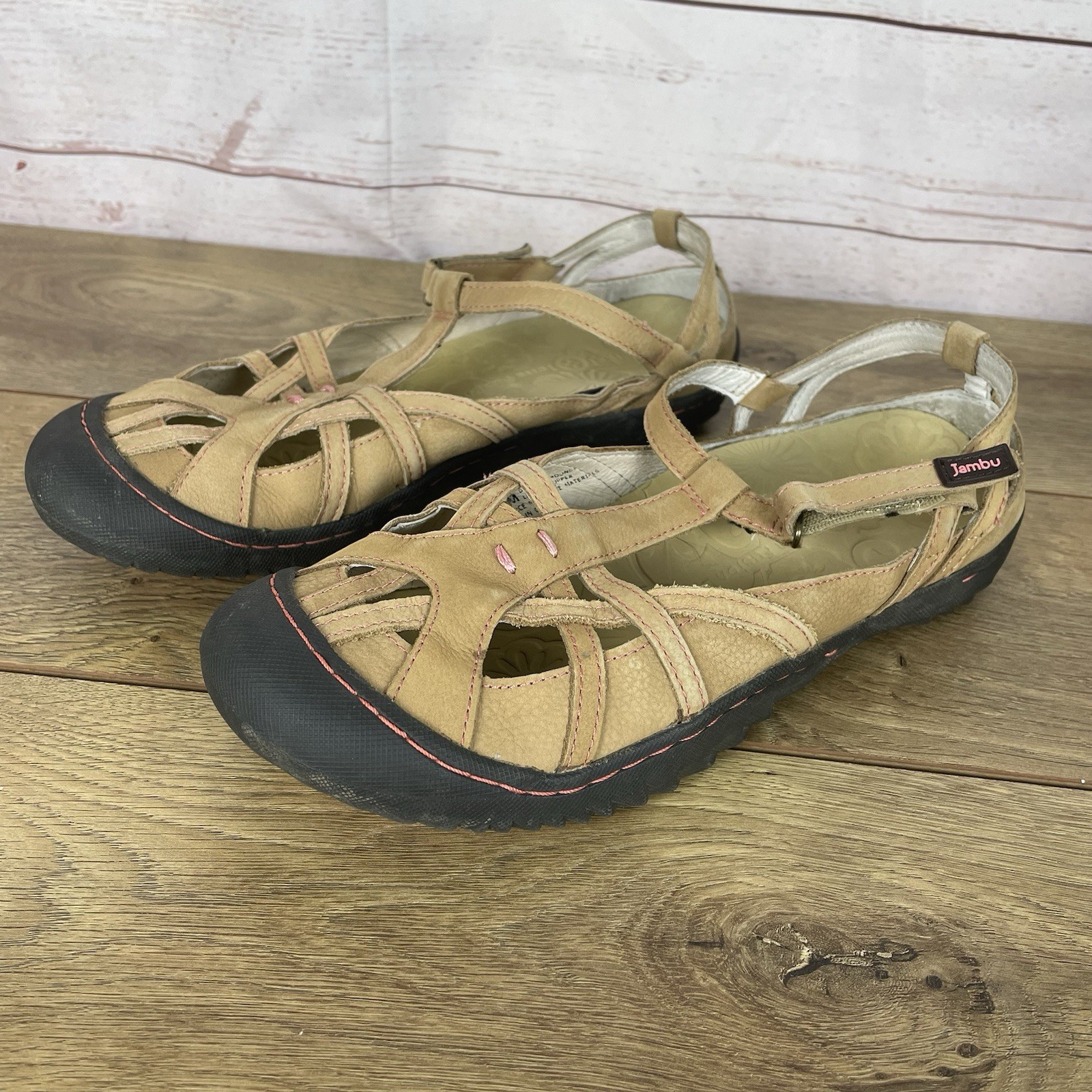 JAMBU TERRA FUSION DESIGN ~ MARY JANE BROWN LEATHER CASUAL COMFORT SHOES ~ 10M