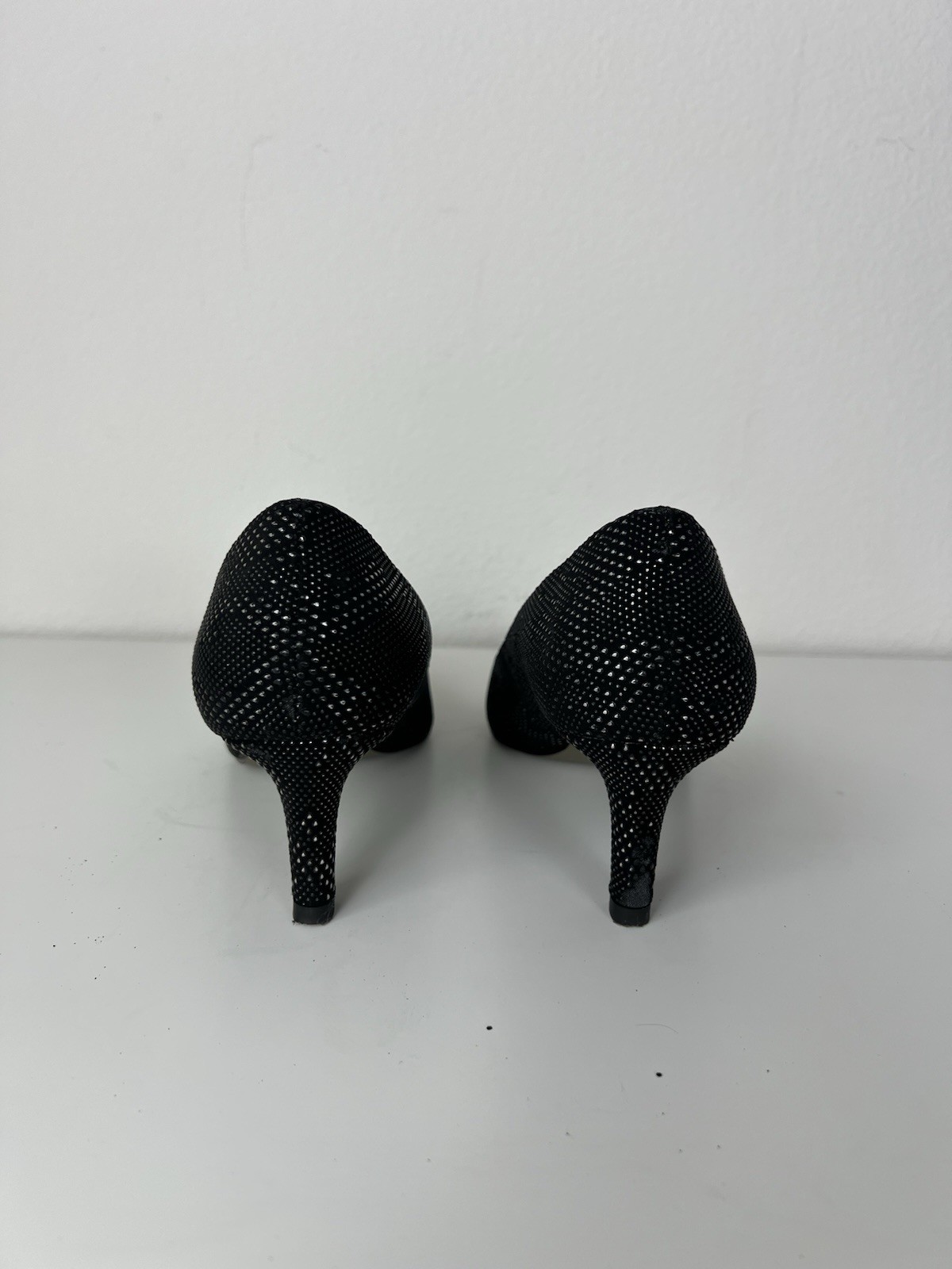 Easy Street Kitten Heels Womens 8.5M Black Textured Pointed Toe Pumps Comfort
