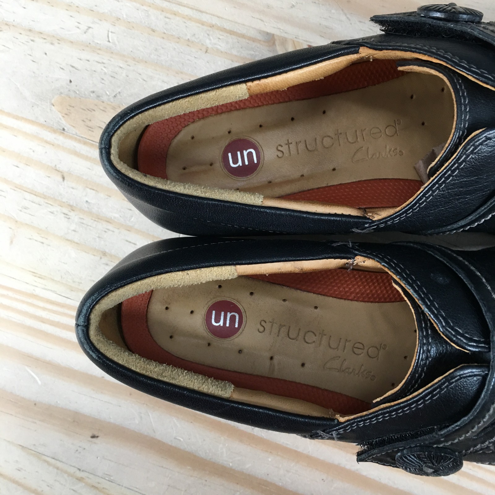 Clarks Un Loop Shoes Womens 5 Slip On Casual Comfort Low Top Flats Leather Black
