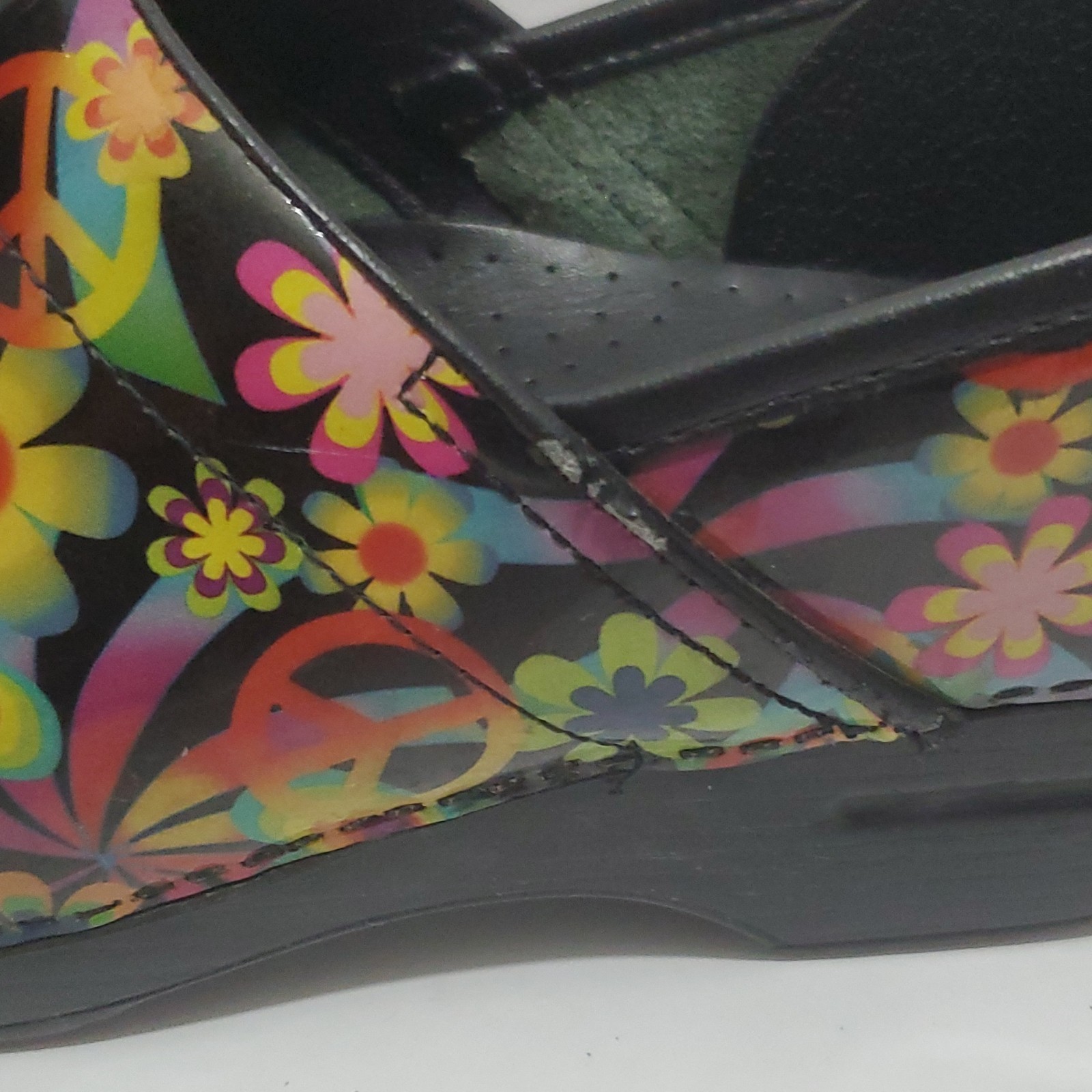 Dansko Pro XP Flower Power Patent Leather Clogs US 9.5 Euro 40
