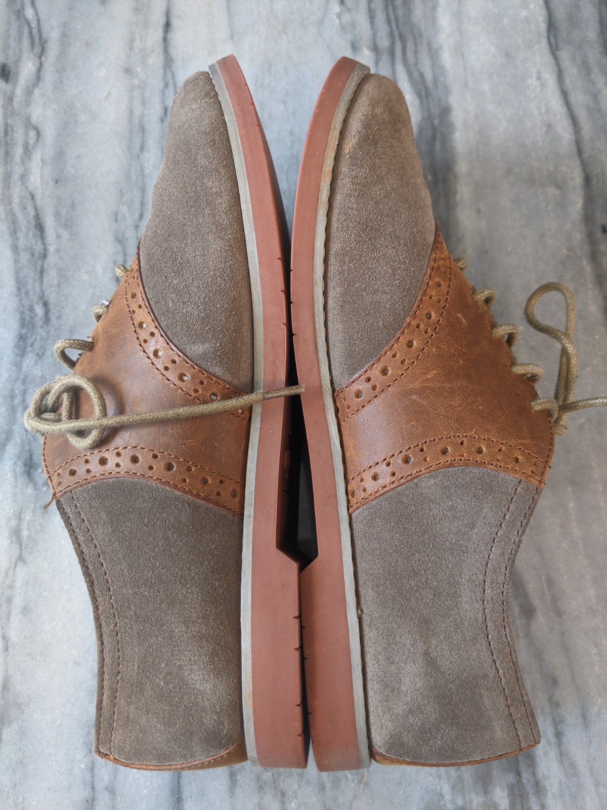 Eastland Women’s Sadie Saddle Shoe 3331-39 Suede Leather Olive/Dark Tan Brown 6M