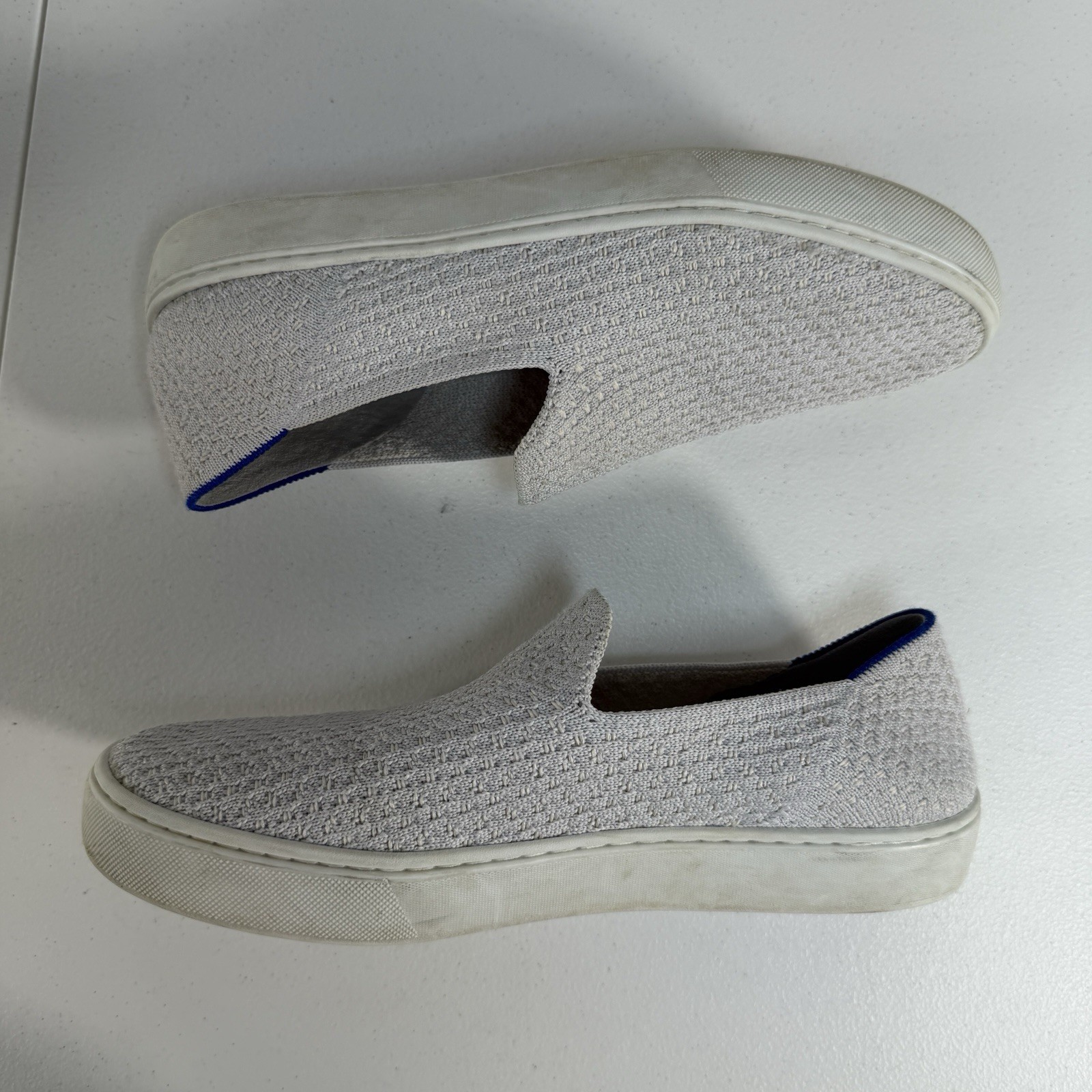 Rothy’s Size 9 The Original Slip On Sneaker Diamond Twill Women’s Gray Shoes
