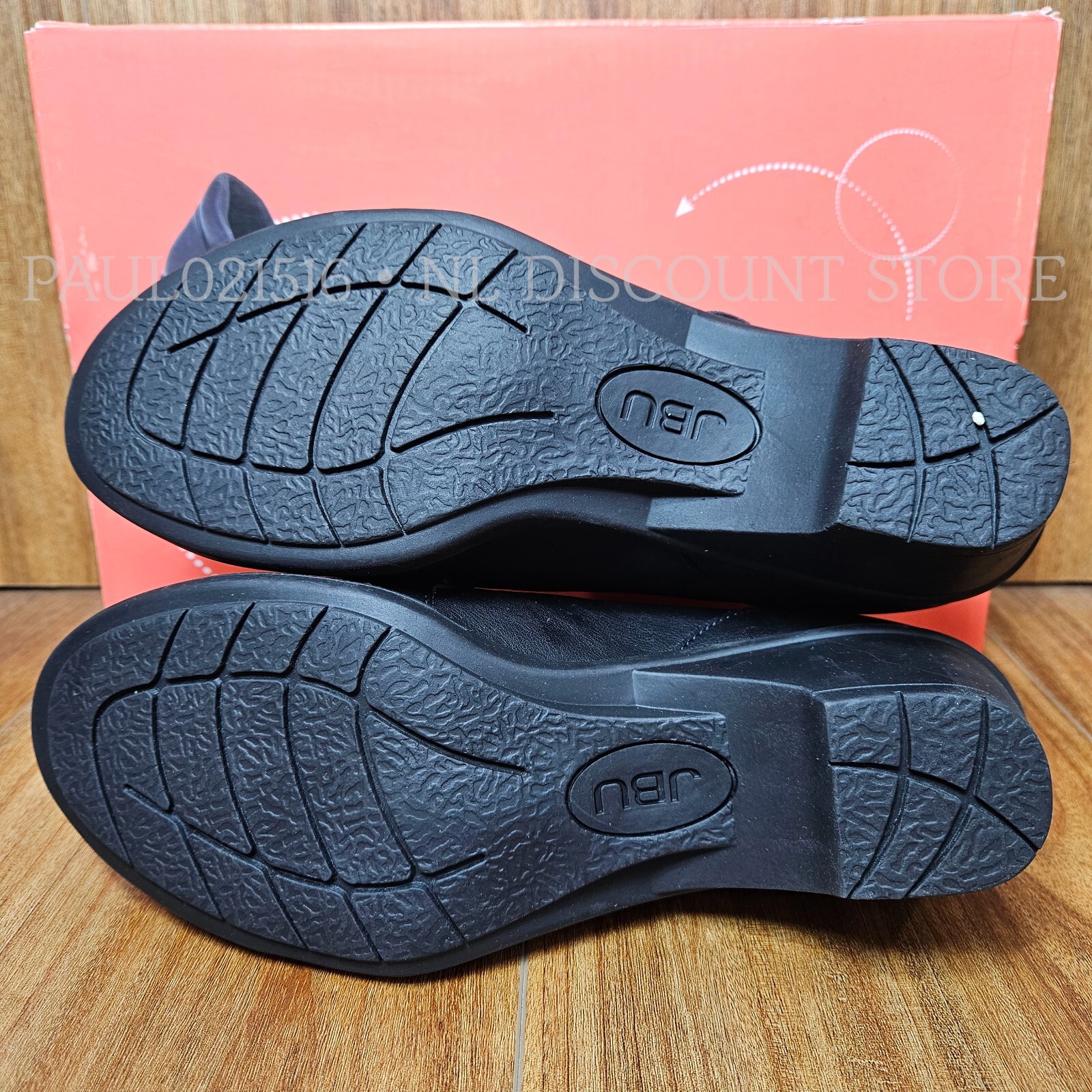 JBU Women’s Kyley Heeled Adjustable Comfort Shoes ~ Black