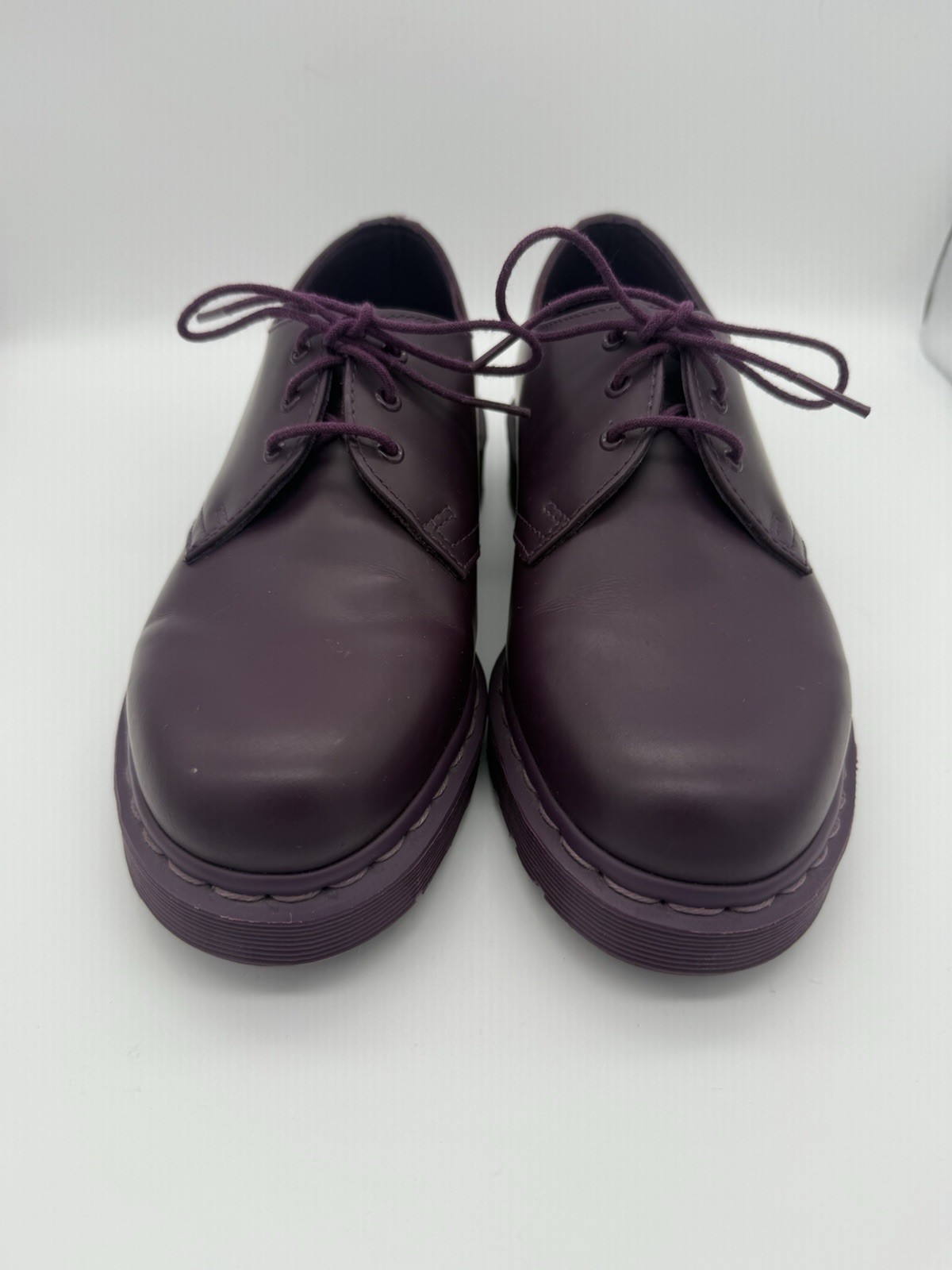 Dr. Martens 1461 Mono Purple Leather Oxford Shoes Womens 8 Grunge Punk Minimal