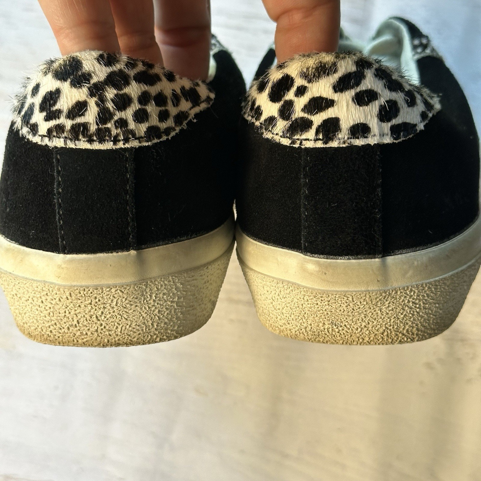 Madewell Sidewalk Low-Top Sneakers in Suede Spotted Calf Hair Size women Size 6