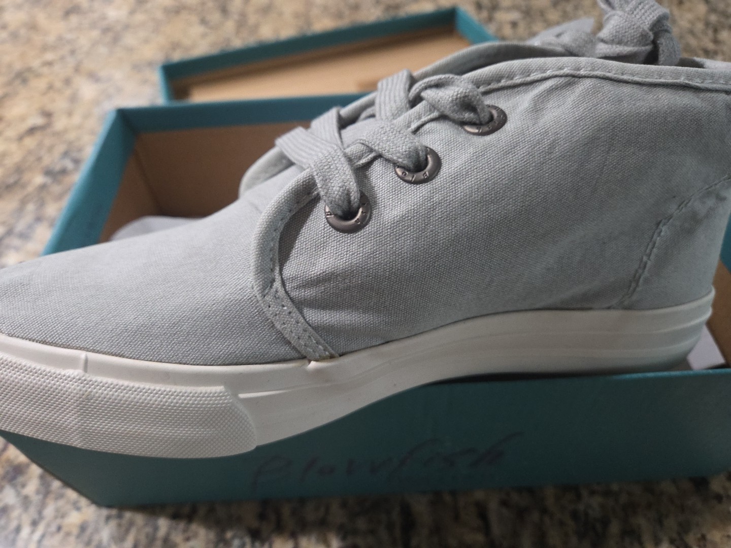 Blowfish Malibu Women’s MAGGS Gray Color Washed Canvas ZS-0071, US 6.5