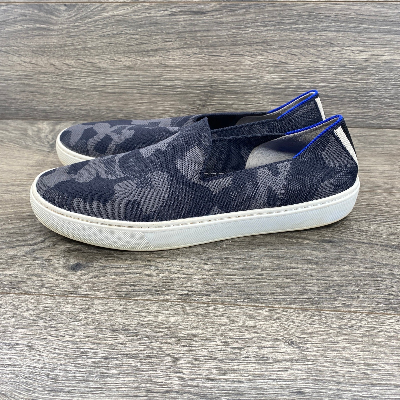 Rothy’s Slip-On Sneaker Womens 10 Grey Camo Knit Sustainable Flats