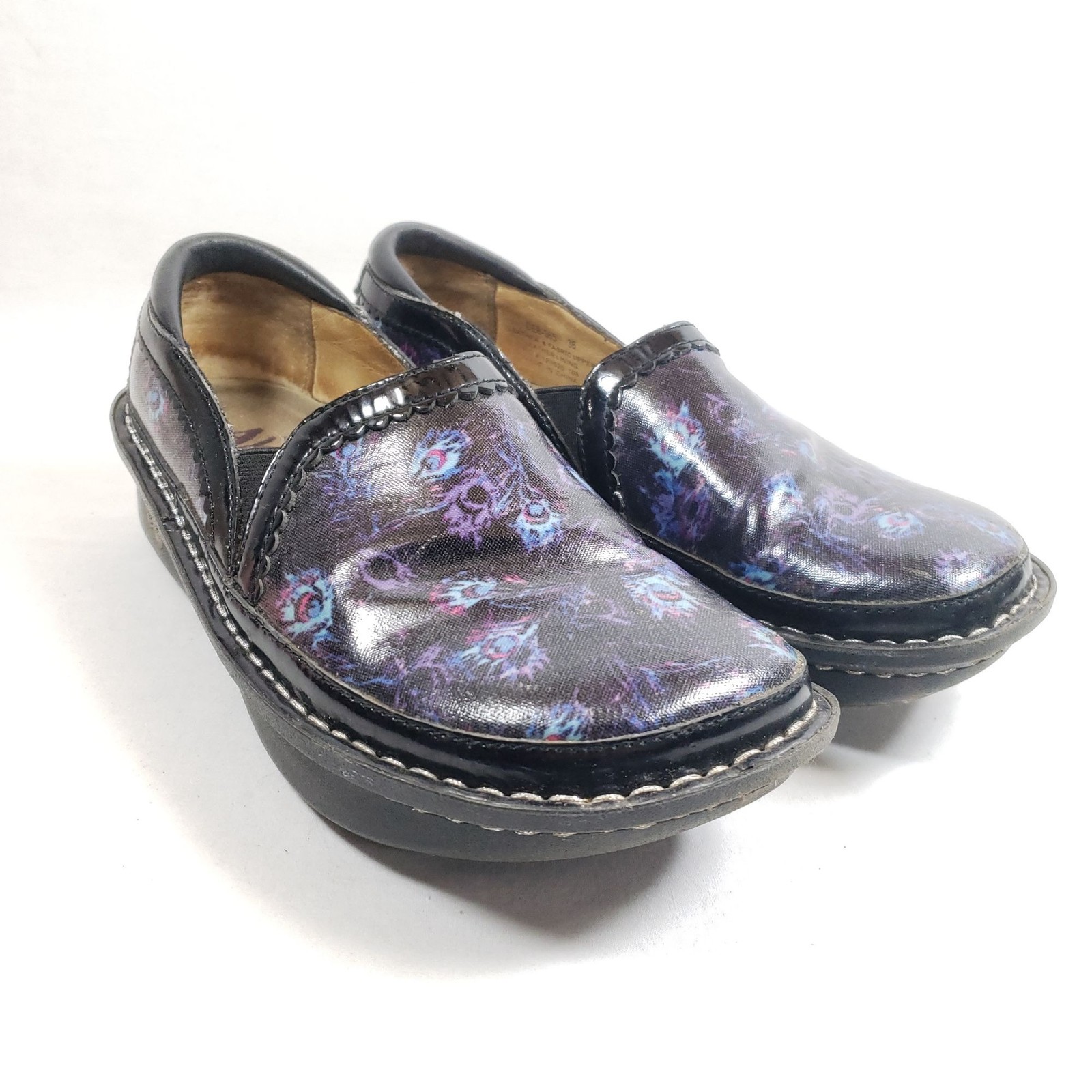 Alegria Women’s Size 6.5 Debra Peacock Professional Clog Purple