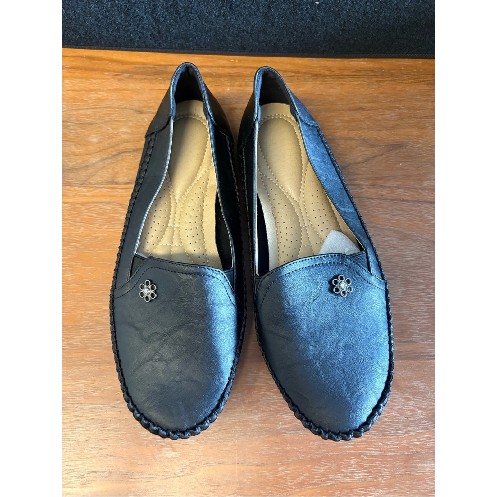 🖤 Women’s Black Comfort Loafers Size 12.5–13 NWOT