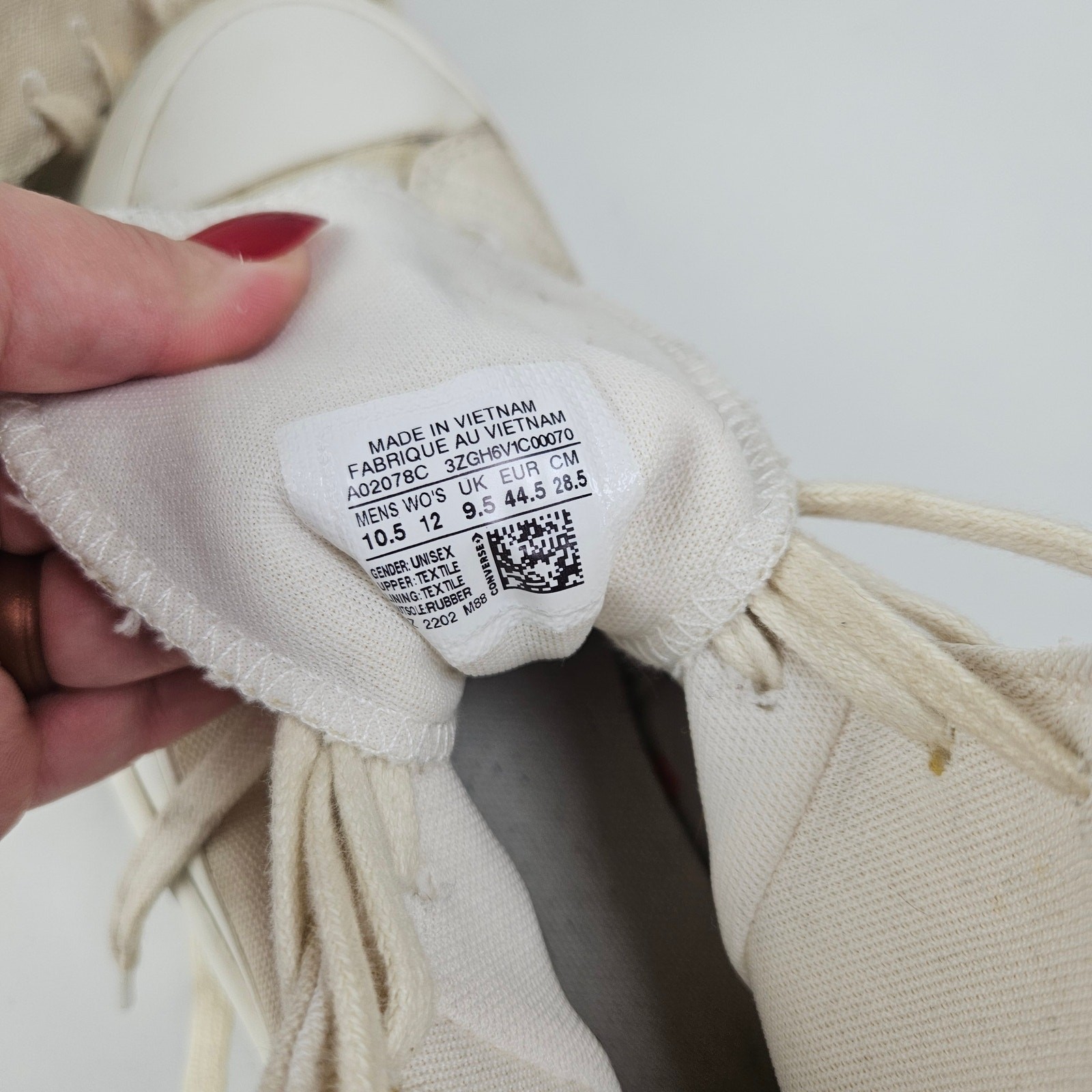 Converse Run Star Hike Embroidered Canvas Platform High Top Women 12 Ivory Lug