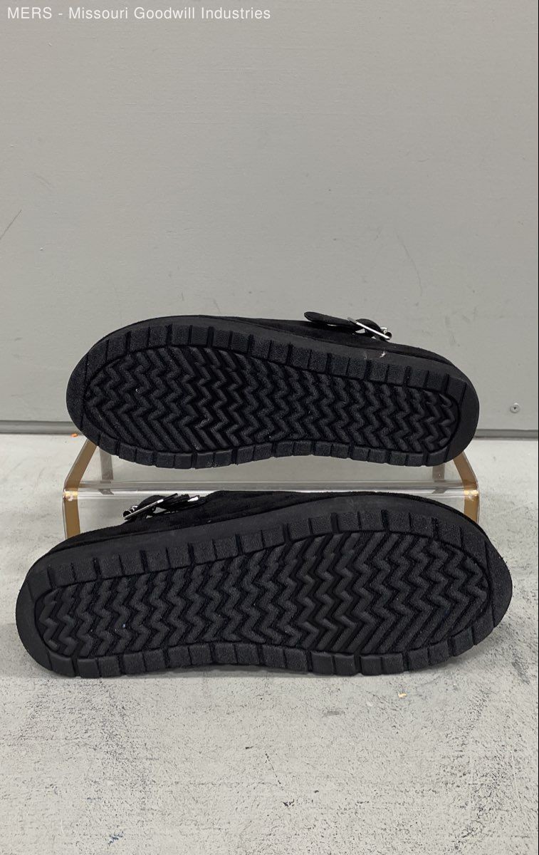 Madden Girl Grahamm Black Suede Textile Platform Backstrap Clogs Women’s Size 9