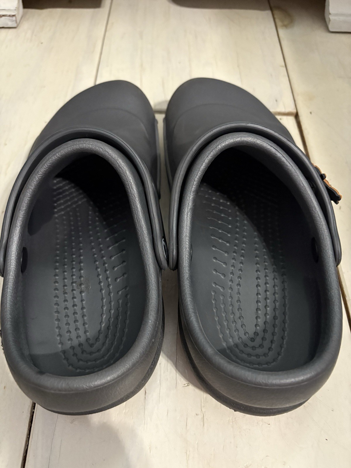 Crocs Bistro Mario Batali Black Kitchen Nurse Slip Resistant Mule Clogs M 7 W 9